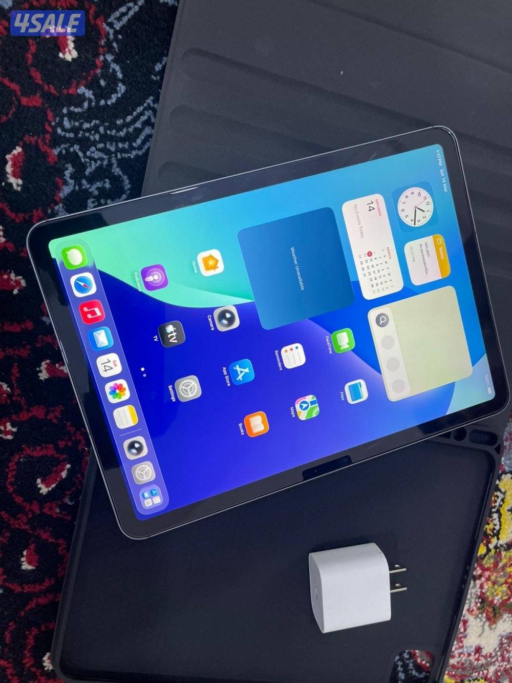 ايباد ابل اير 11 انش m2 بطارية 100 مساحة 256 قيقا شريحة 5g نظيف حيل1