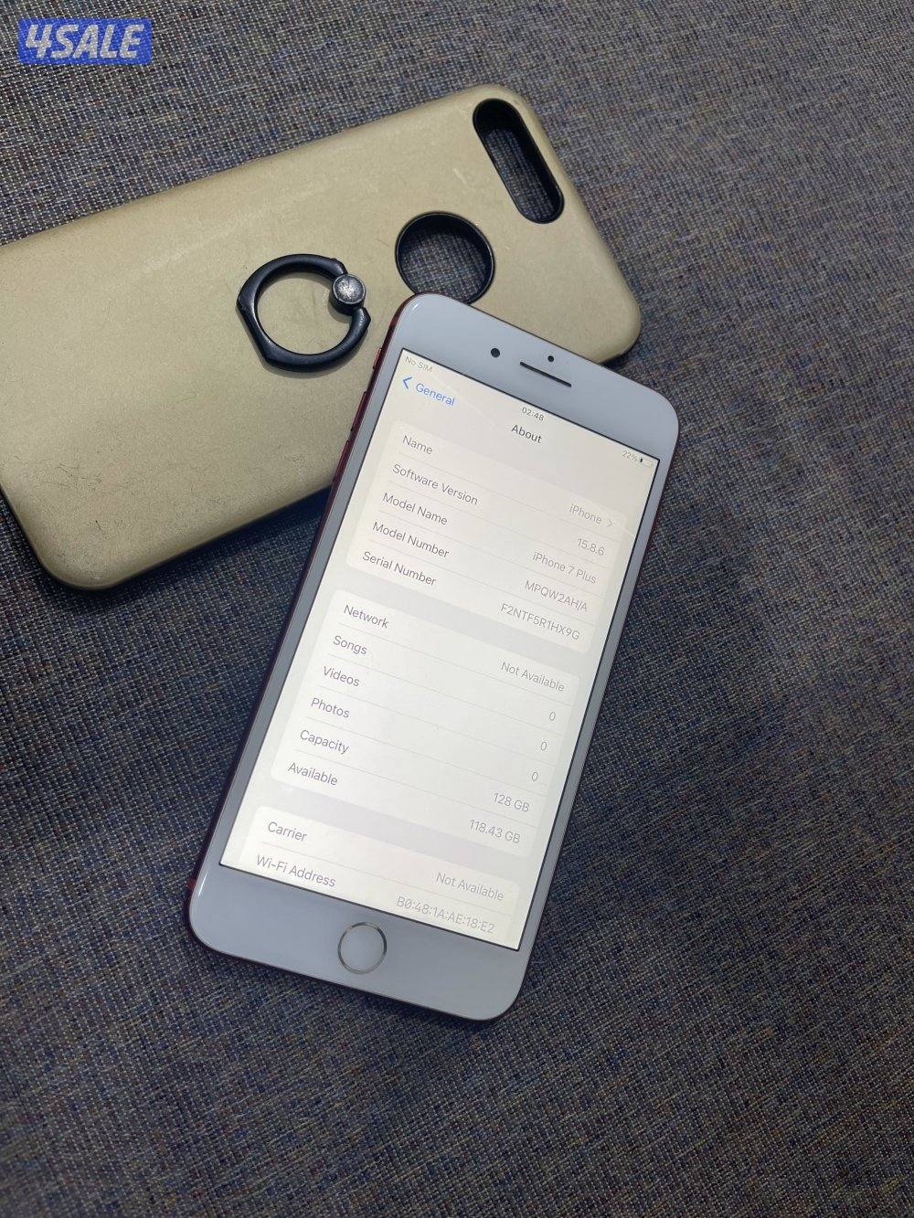 ايفون 7 بلس الكبير 128 جيجابايت بطارية 100 نظيف وشغال تمام4