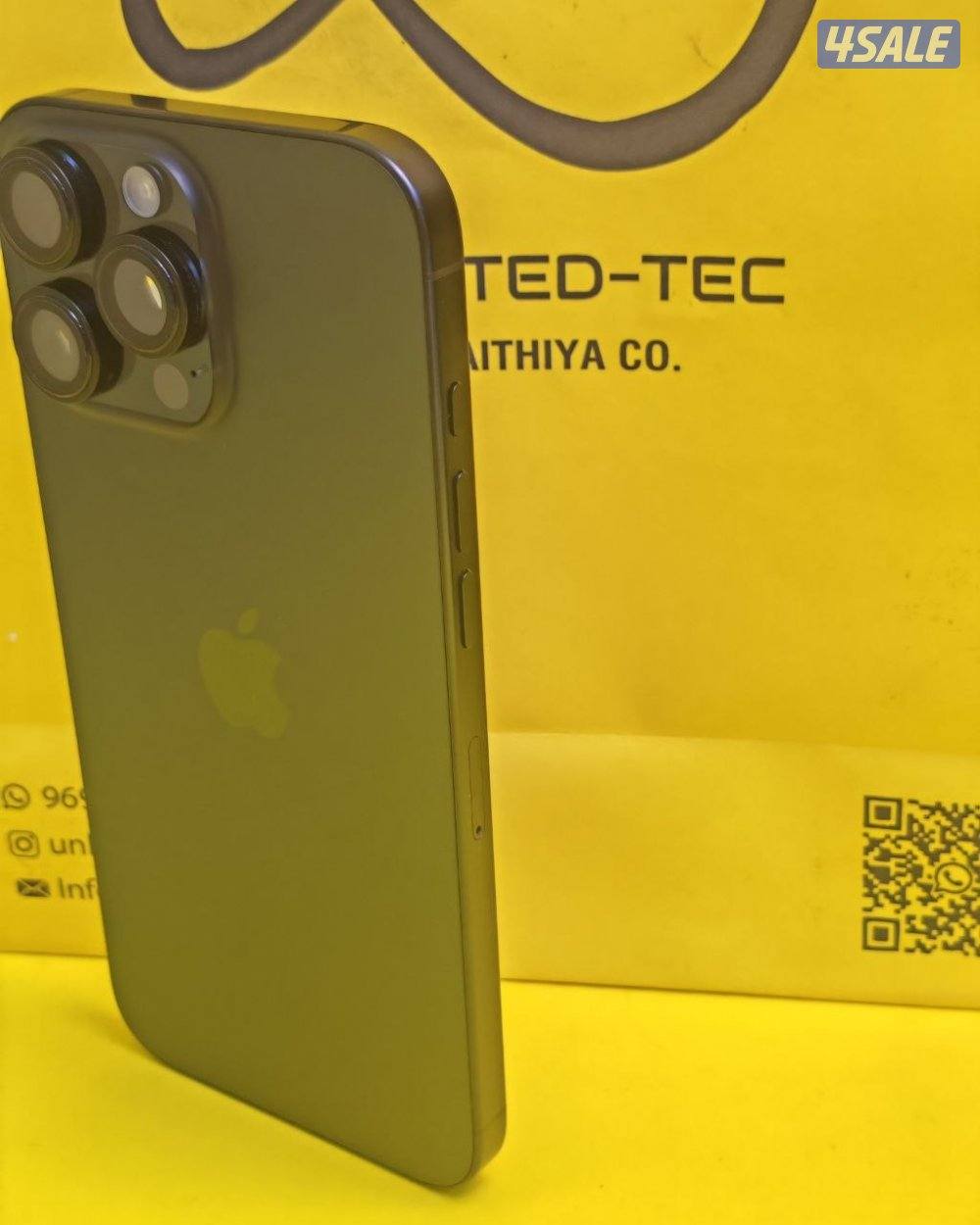 ايفون 16 برو ماكس – 512 جيجا تيتانيوم أسود البطارية 96% مستعمل كالجديد3