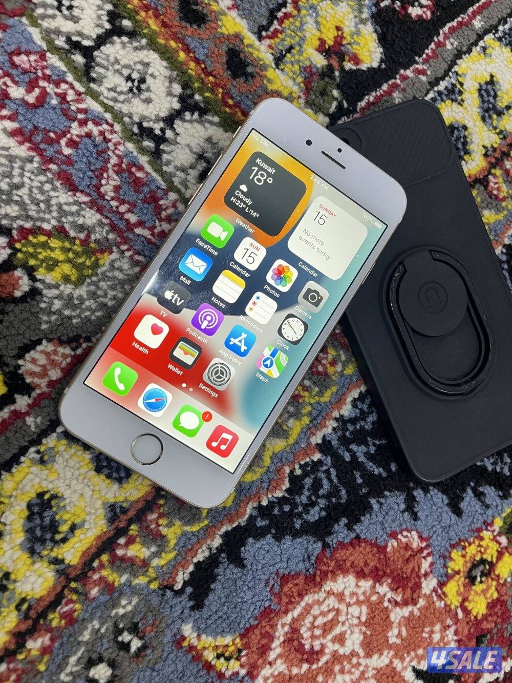 ايفون 6s نظيف 16 قيقا بطارية 78 نظيف وشغال تمام مع كفر1