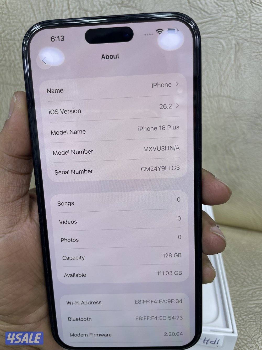 Iphone 16 plus  128 Gb 100 % battery condition like a new , no scratch3