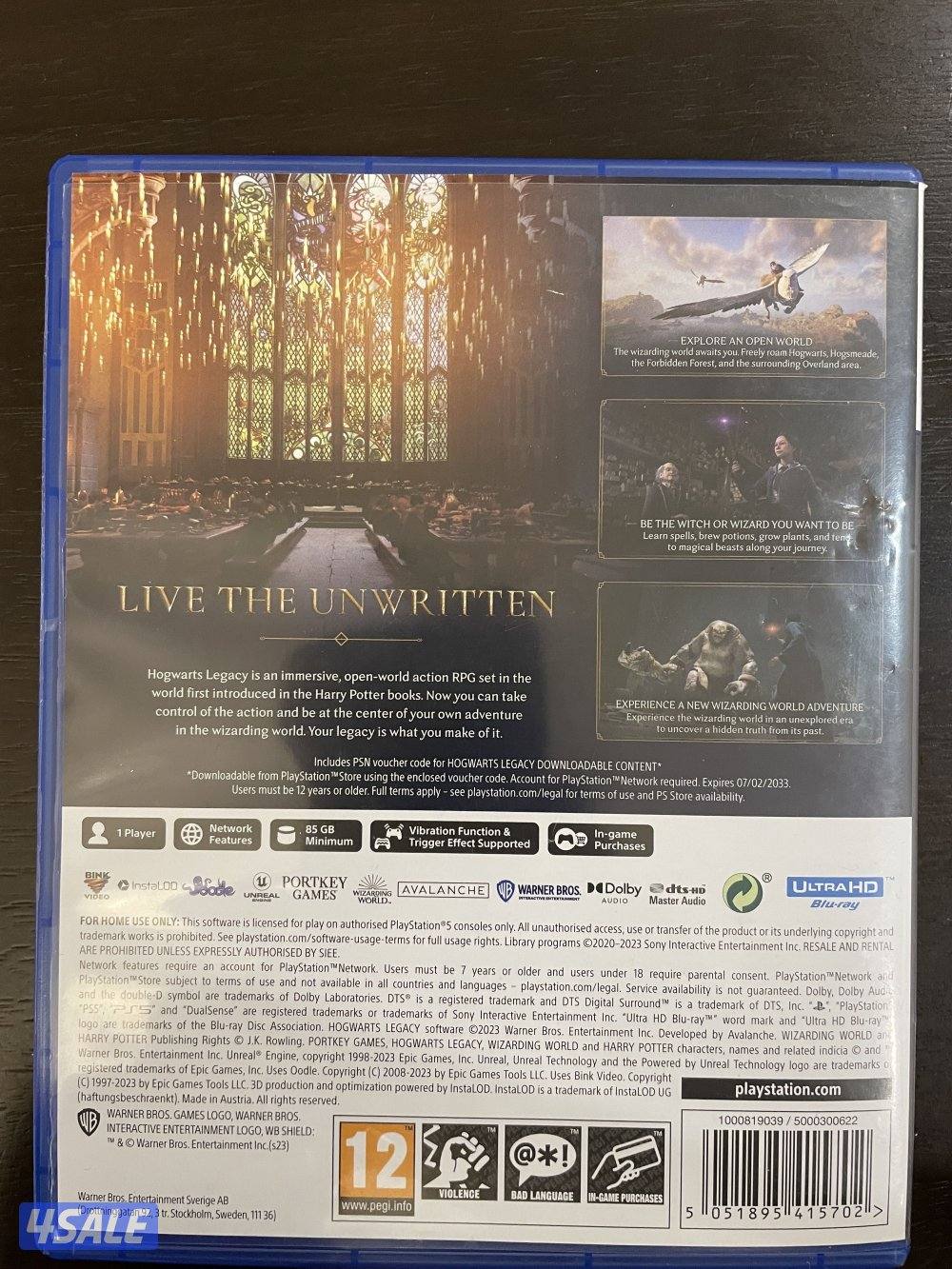 Selling fast ⏳🔥 •	Hogwarts Legacy (PS5) – Clean Disc + Case1