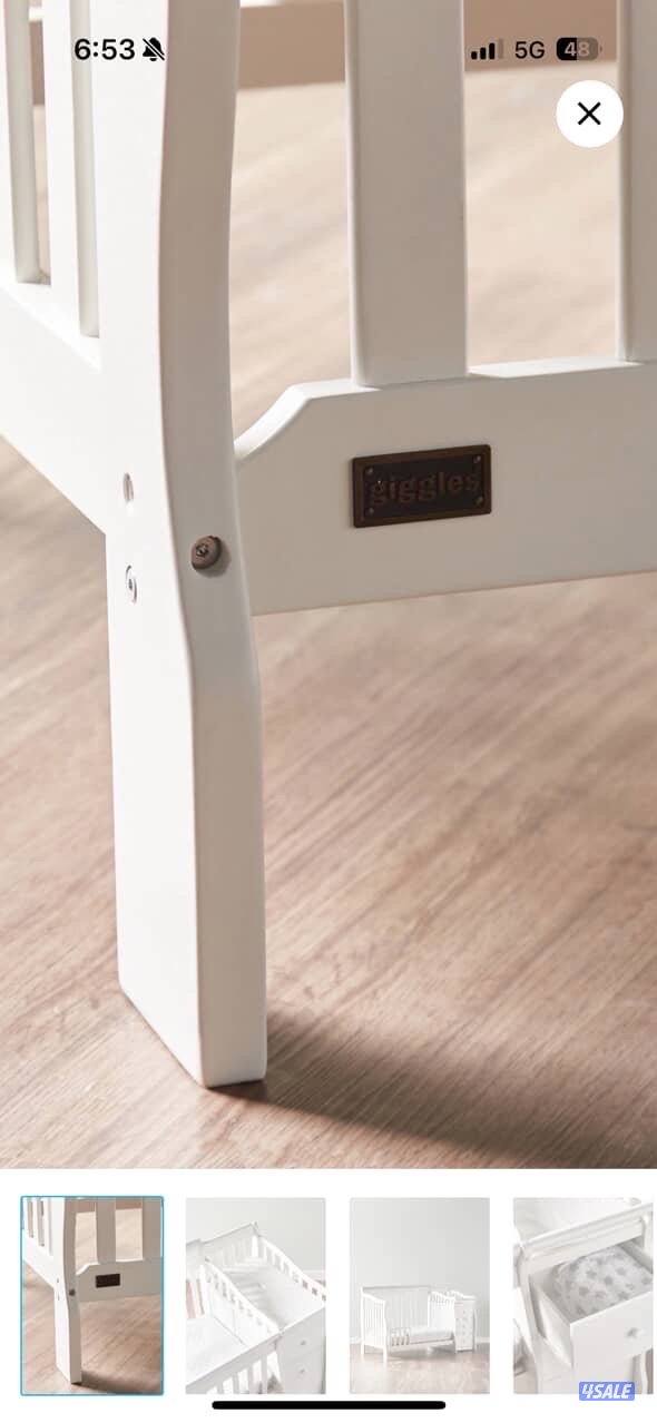 للبيع سرير و ادراج تبديل للبيبي من giggles شبه جديد لا يوجد فيه اي خدش3