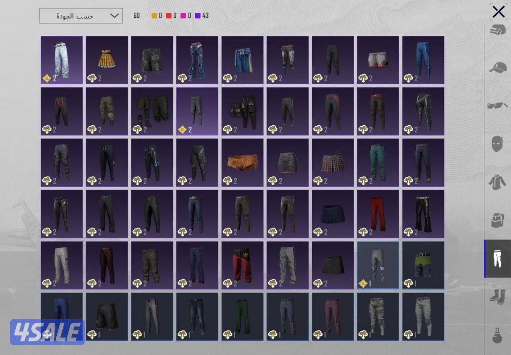 حساب ببجي ليفل 83 فيه امفور  ثلجي و امفور موميا لسرعة البيع مجموعاته619