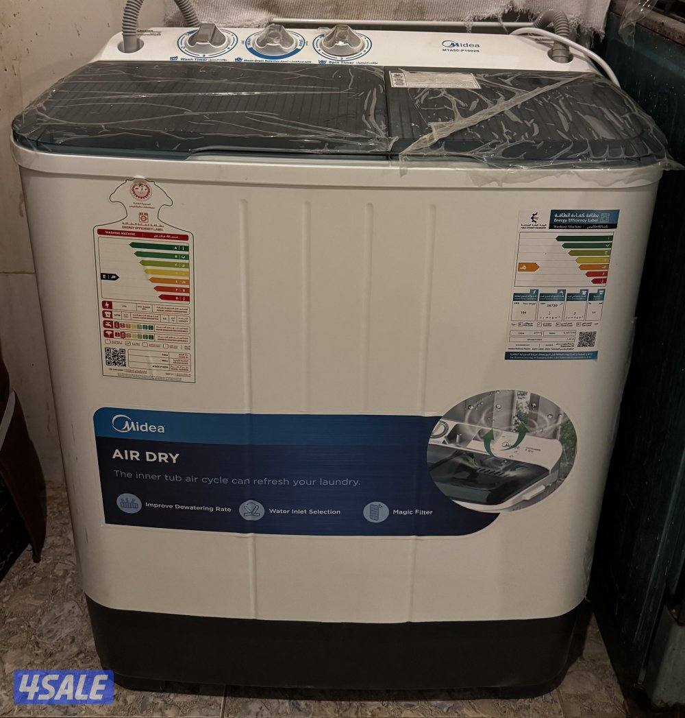 للبيع غساله شبه جديده استخدام 4 مرات فقط نوع ميديا0