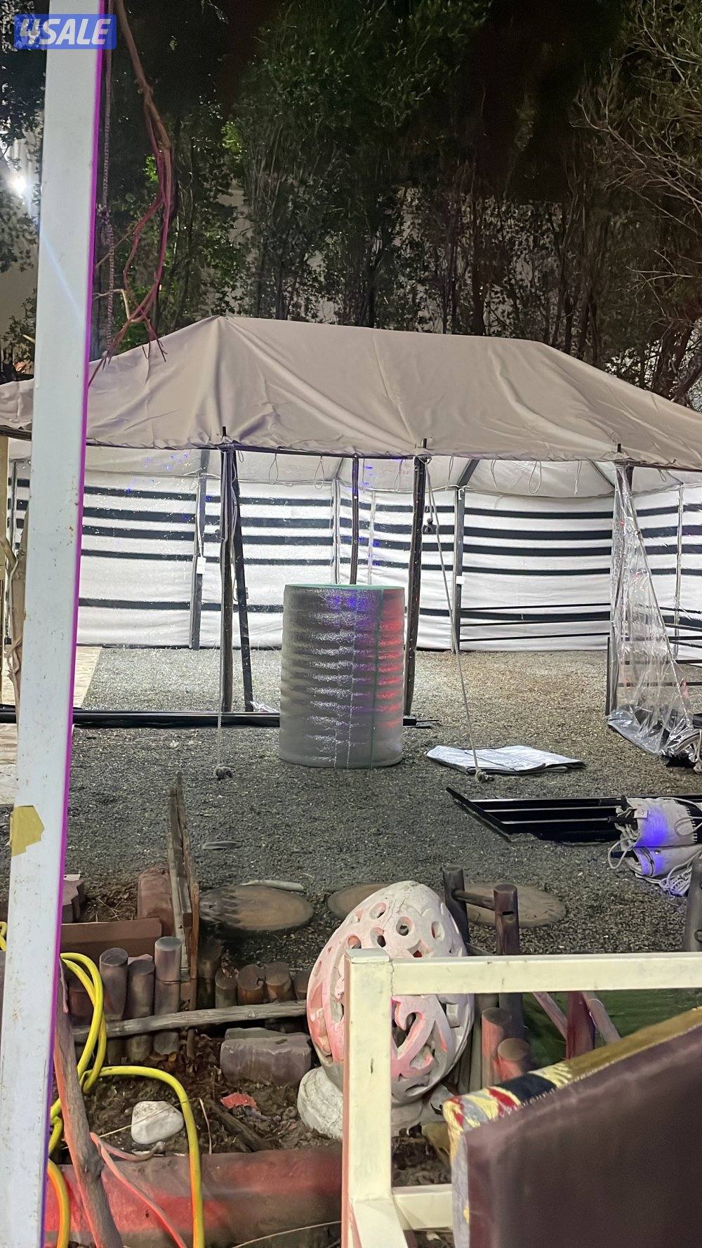 للبيع بيت شعر 8 في5 مع الاثاث جملون واجه شفاف جديد بي في سي مايخر  نها0