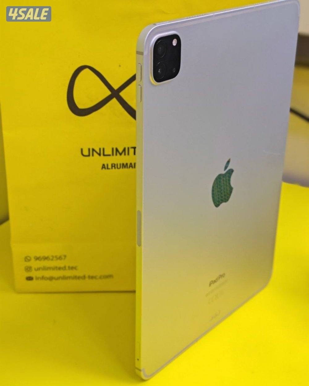 آيباد 11 برو الجيل الرابع 128 جيجا فضي البطارية 92% مستعمل كالجديد2