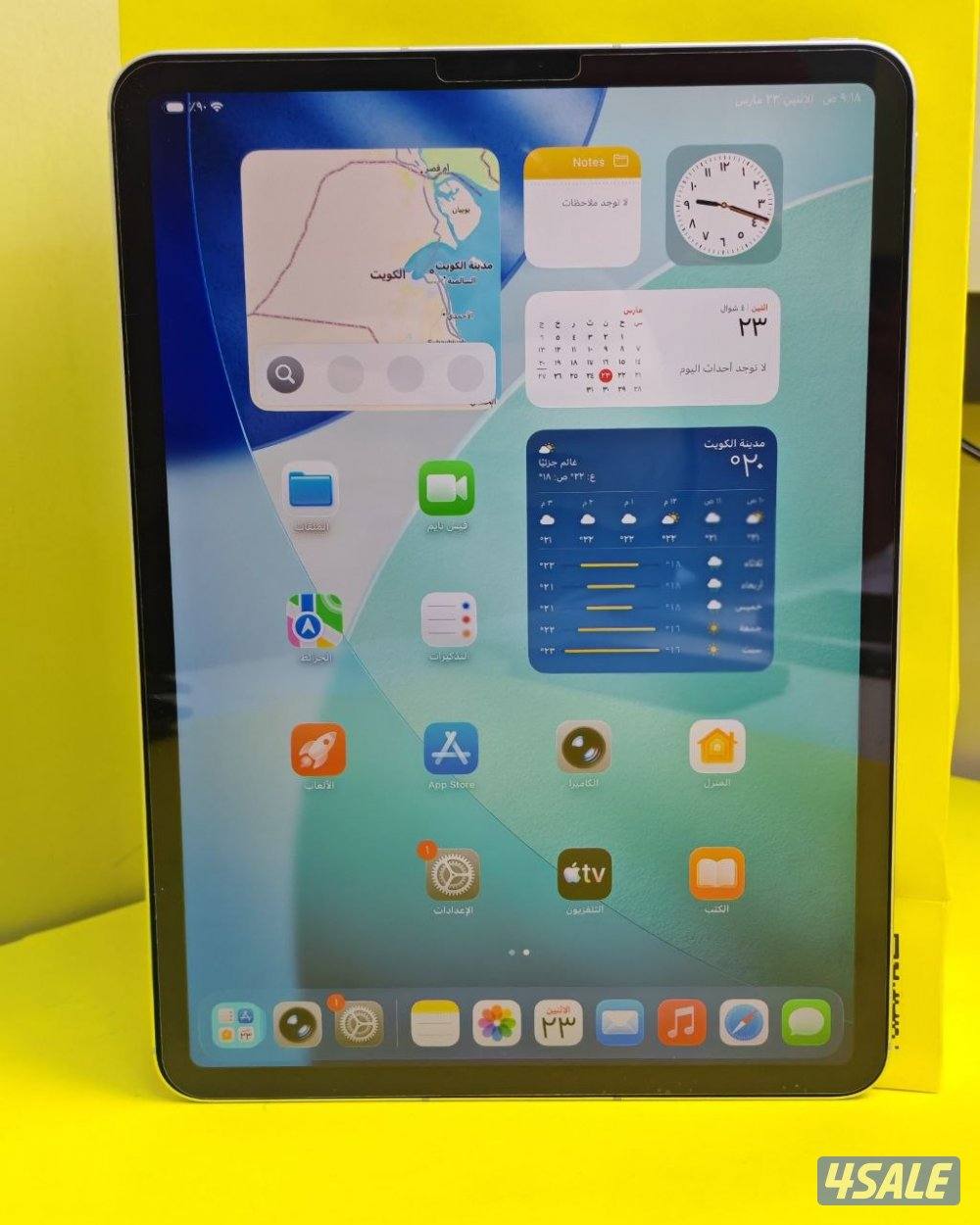 آيباد 11 برو الجيل الرابع 128 جيجا فضي البطارية 92% مستعمل كالجديد3
