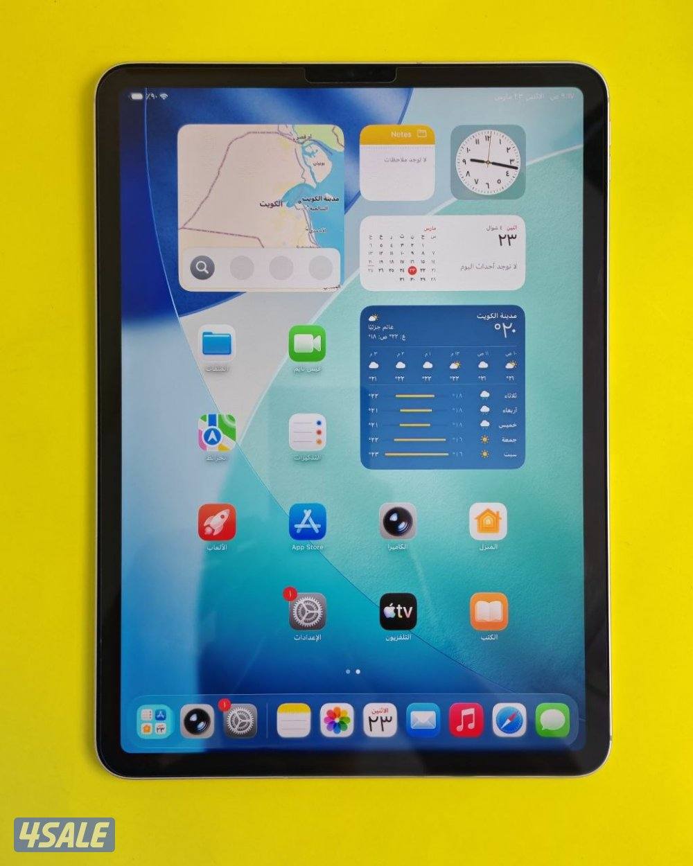 آيباد 11 برو الجيل الرابع 128 جيجا فضي البطارية 92% مستعمل كالجديد6