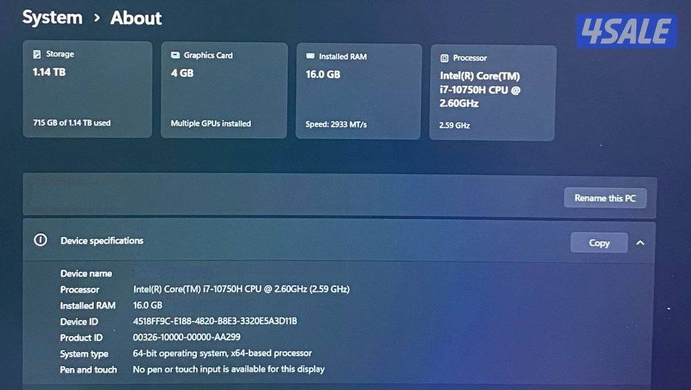 Used Lenovo ideapad gaming 3 and New ZAIN HOTSPOT 5G SRT LITE price:202