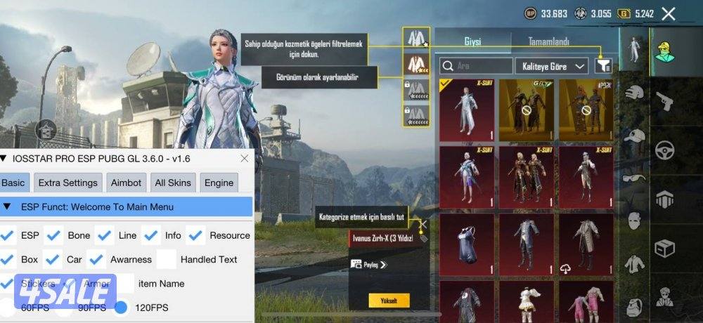 هاك ببجي ايفون اندرويد3