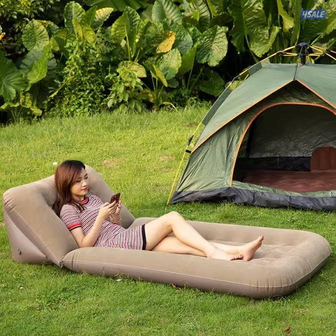 Ultra Comfort Inflatable Air Mattress Sofa Bed with Headrest - Brown |1