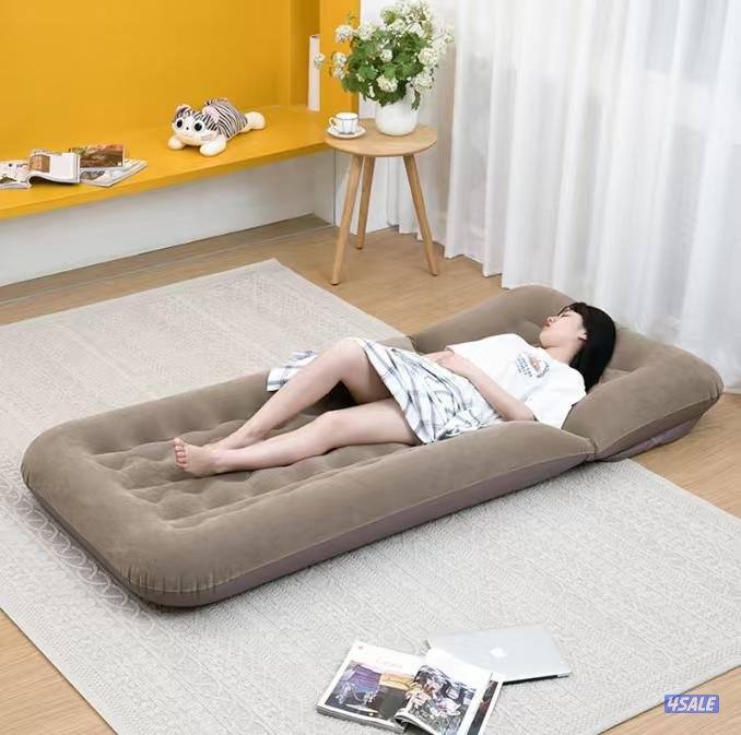 Ultra Comfort Inflatable Air Mattress Sofa Bed with Headrest - Brown |0