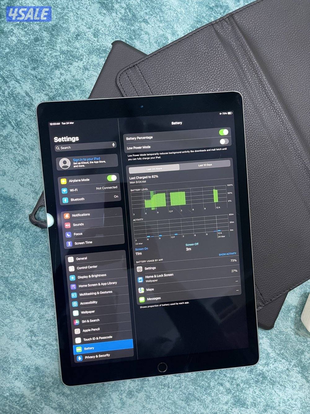 ايباد ابل برو 12.9 انش512 قيقا الجيل الثاني نظيف مو مفتوح ولا مصلح6