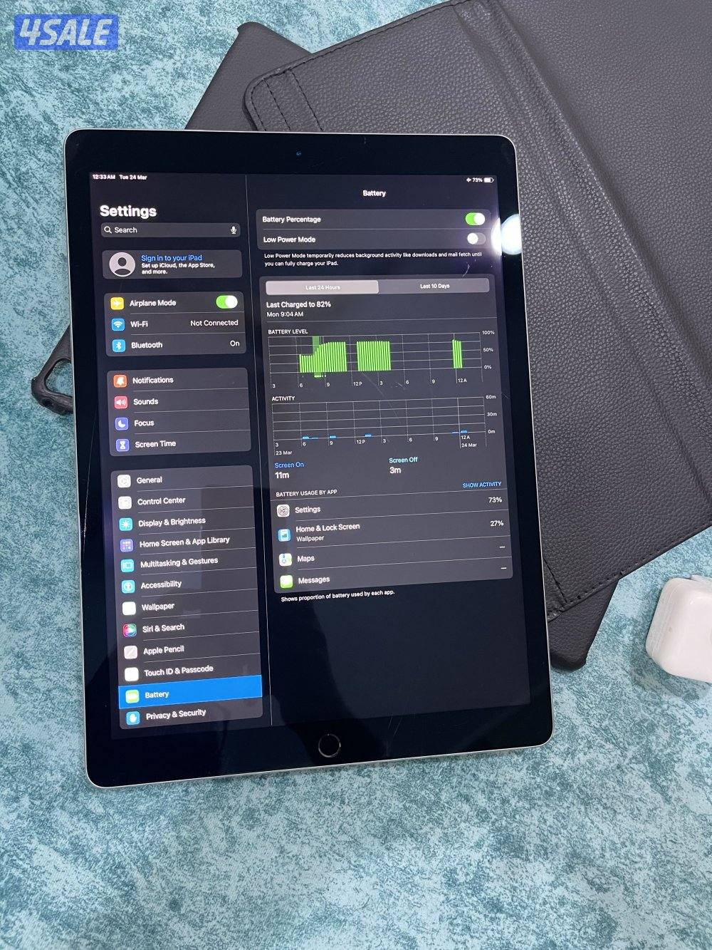 ايباد ابل برو 12.9 انش512 قيقا الجيل الثاني نظيف مو مفتوح ولا مصلح7