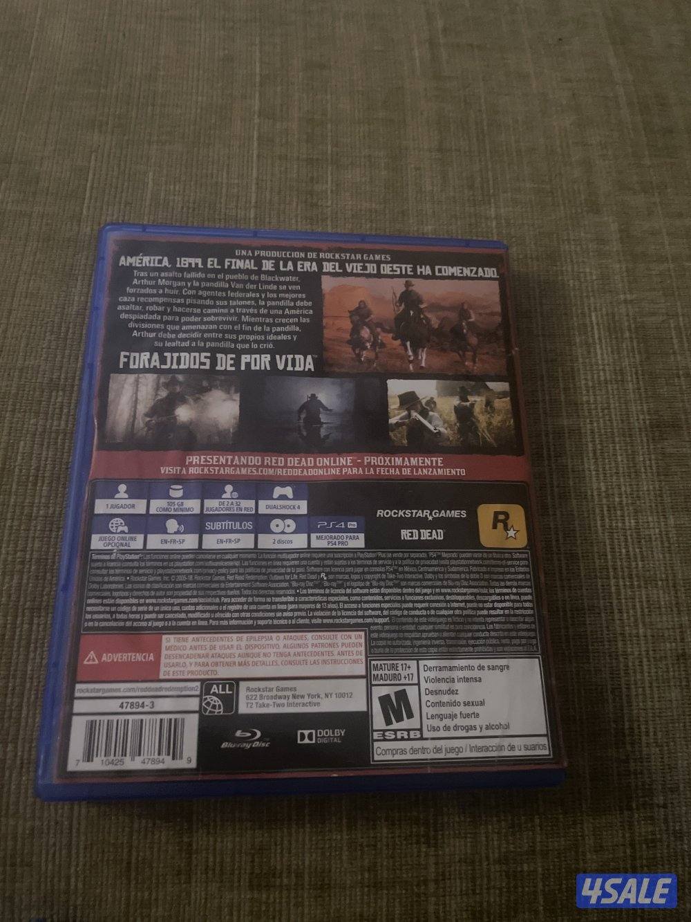 لعبه ريد ديد للبيع جديده مع الخريطه النسخه الاوروبيه قابل للتبديل4