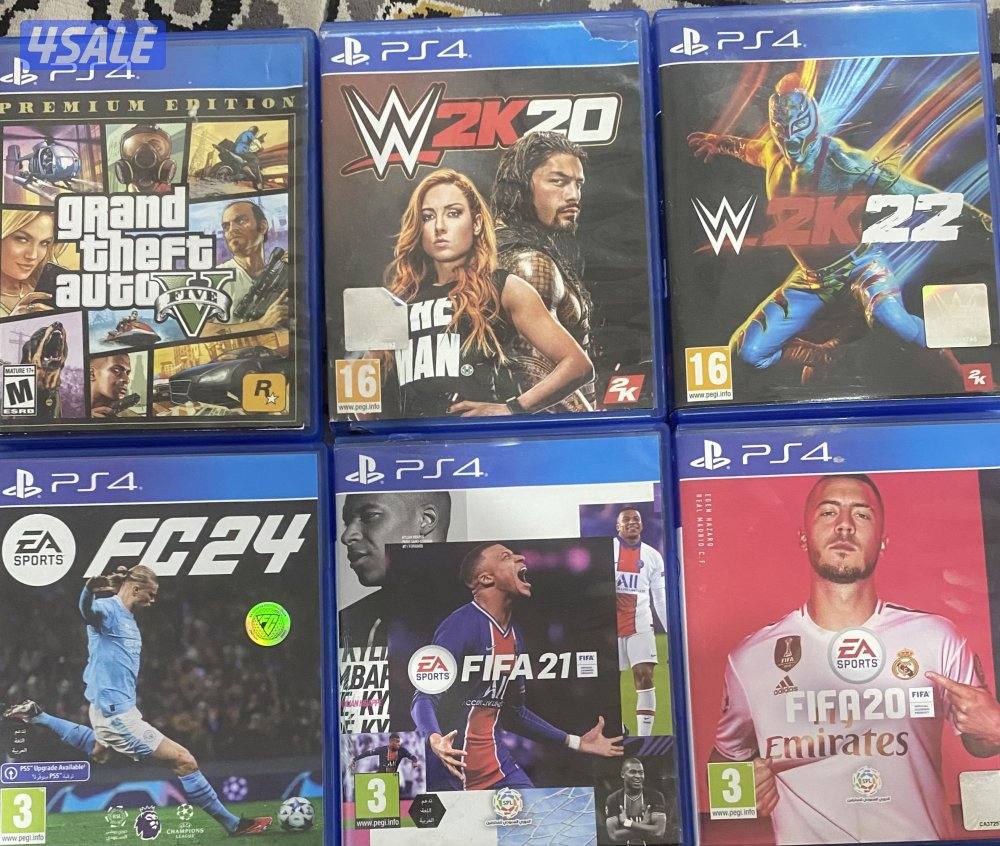 للبيع اشرطه بلايستيشن فور شبه جدد نضاف جدا0