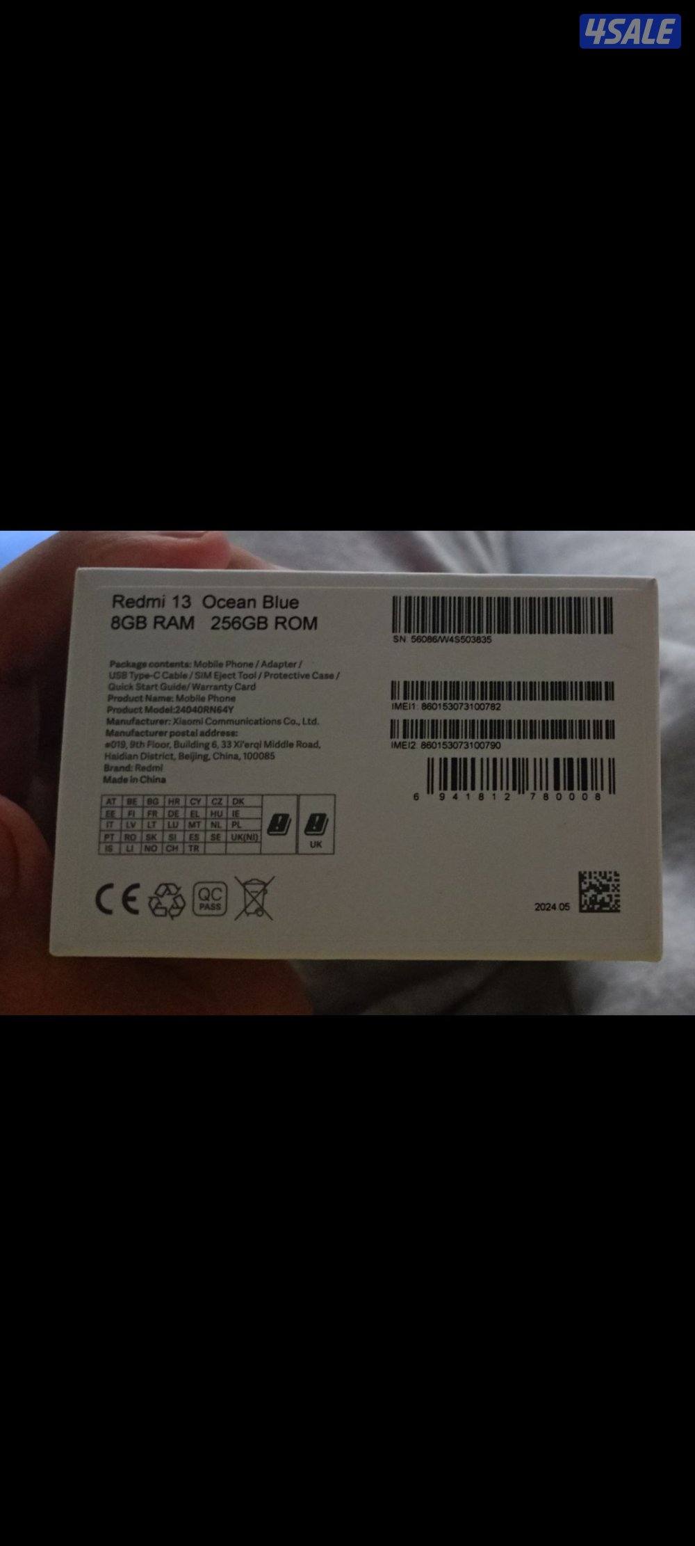 هاتفRedmi13 الهاتف مساحته 256 جيجا 8 رام الهاتف لا يوجد به اي كسور3