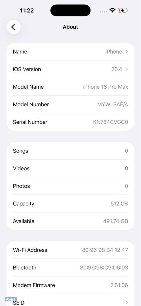 iPhone 16 Pro Max 512GB Black Titanium – Battery 91% – Used Like New8