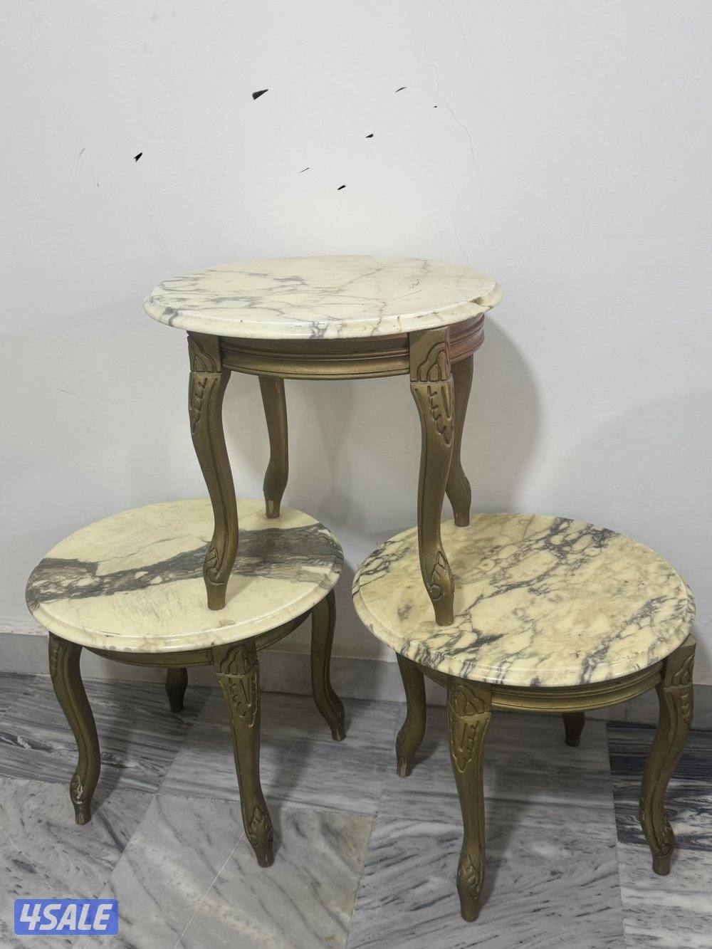 Marble coffee table (2 sets) separate see description.0