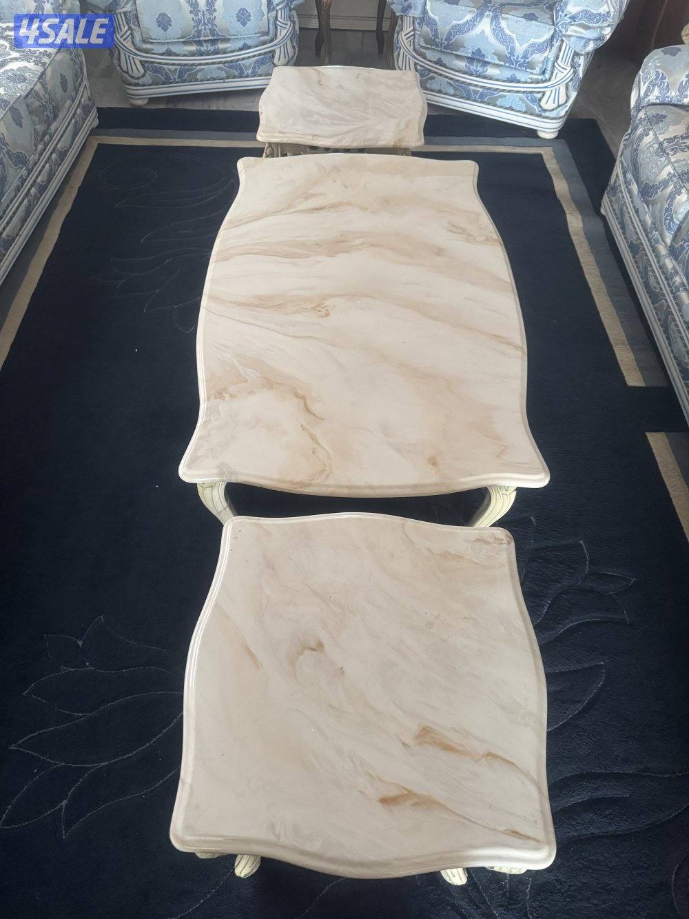 Marble coffee table (2 sets) separate see description.5