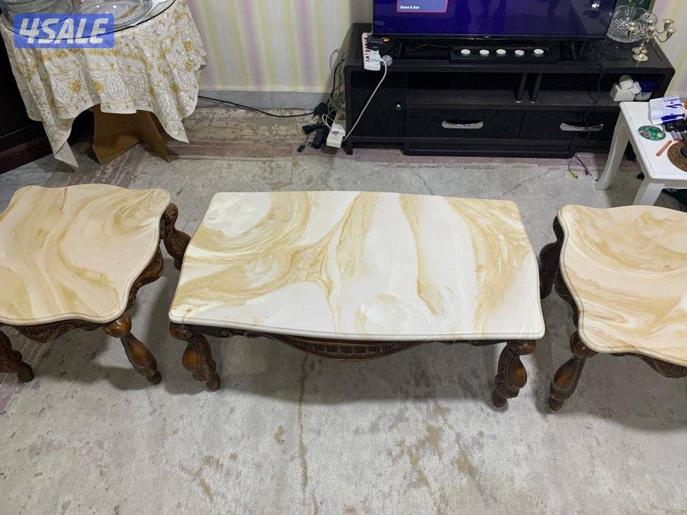 Marble coffee table (2 sets) separate see description.9