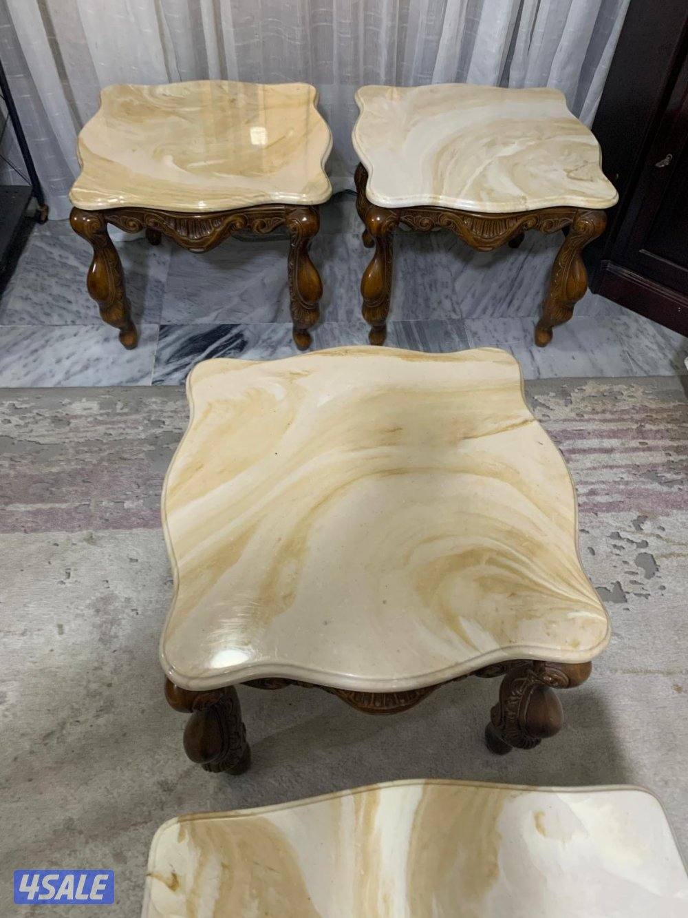 Marble coffee table (2 sets) separate see description.10
