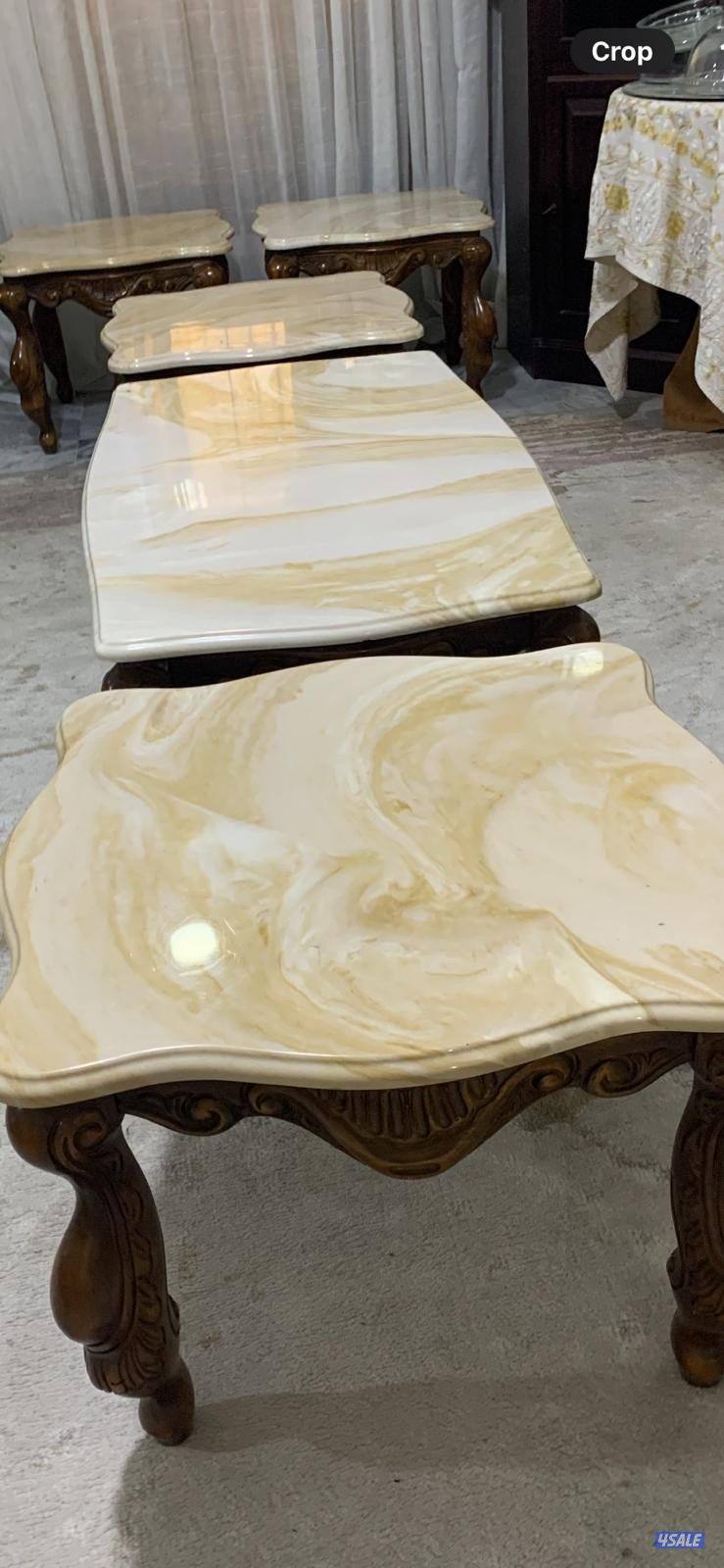 Marble coffee table (2 sets) separate see description.11