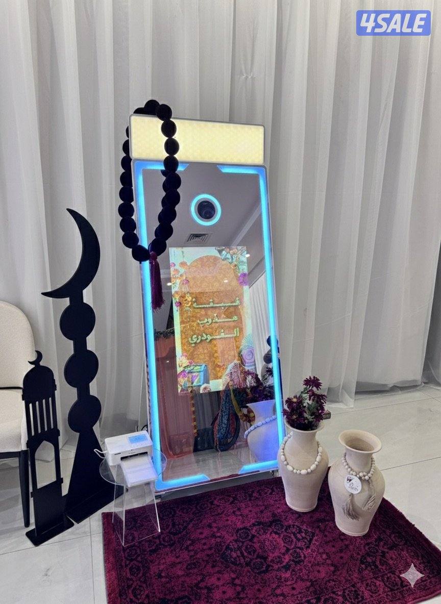 فوتو بوث متنقل مع كامل المرفقات + الطابعه +الشاشه+الكامره+بوكس حافظ0