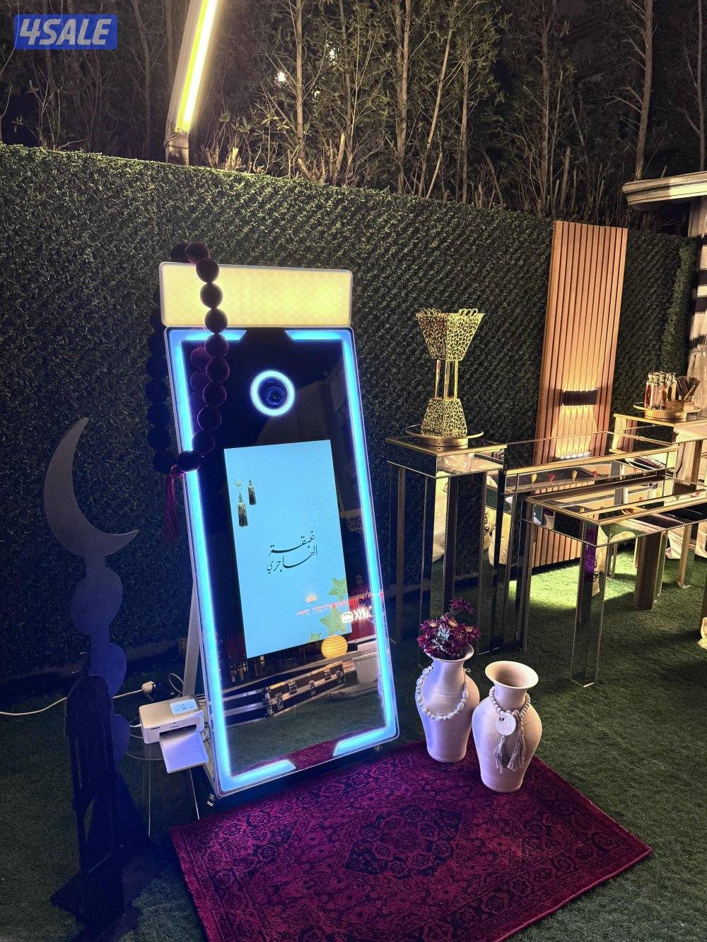 فوتو بوث متنقل مع كامل المرفقات + الطابعه +الشاشه+الكامره+بوكس حافظ3