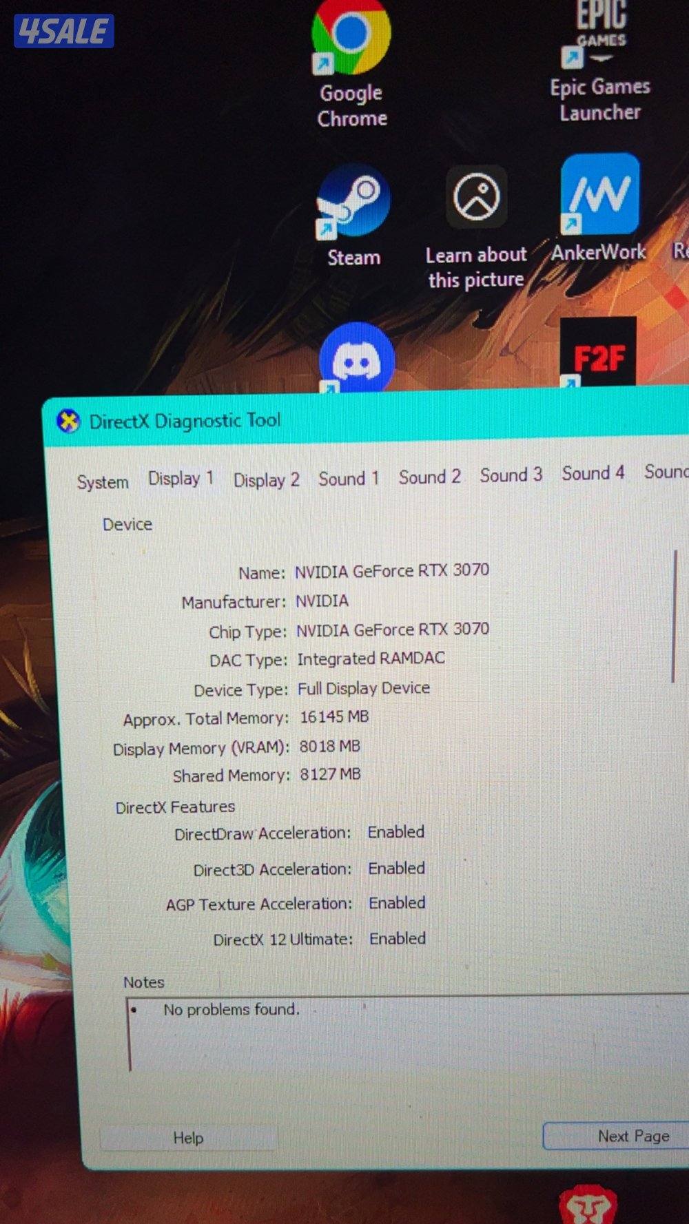 بيسي كامل بدون الماوس و الكيبورد ما يحتاجله شي التواصل واتس3