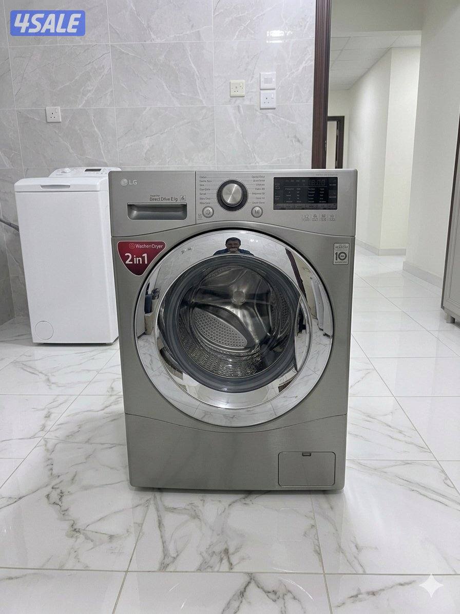 غساله ال جي ٩ كيلوا بحاله ممتازه0