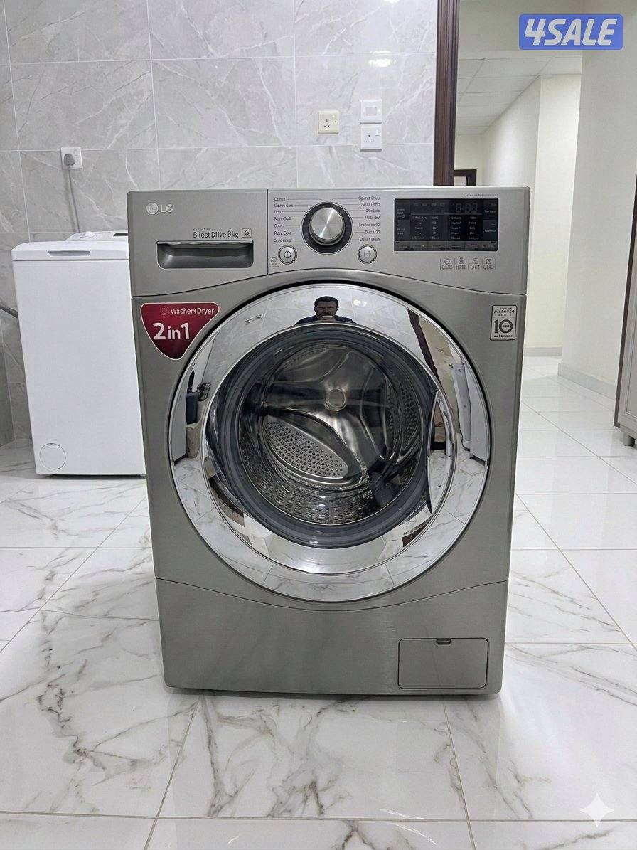 غساله ال جي ٩ كيلوا بحاله ممتازه2