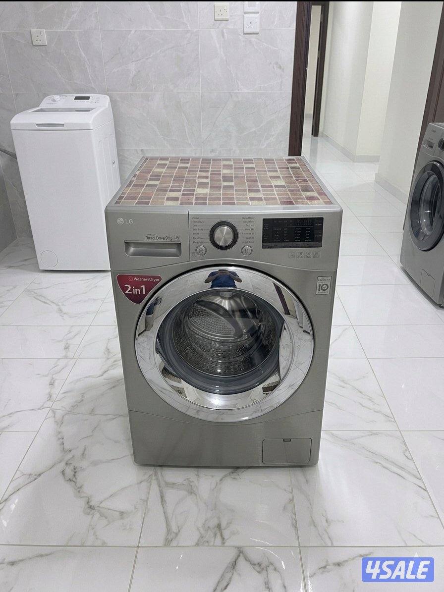 غساله ال جي ٩ كيلوا بحاله ممتازه1