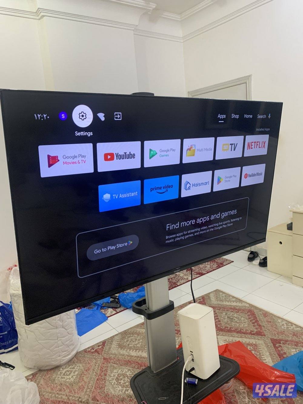 للبيع تلفزيون 43 بوصه سمارت نظيف توصيل 24 ساعه0