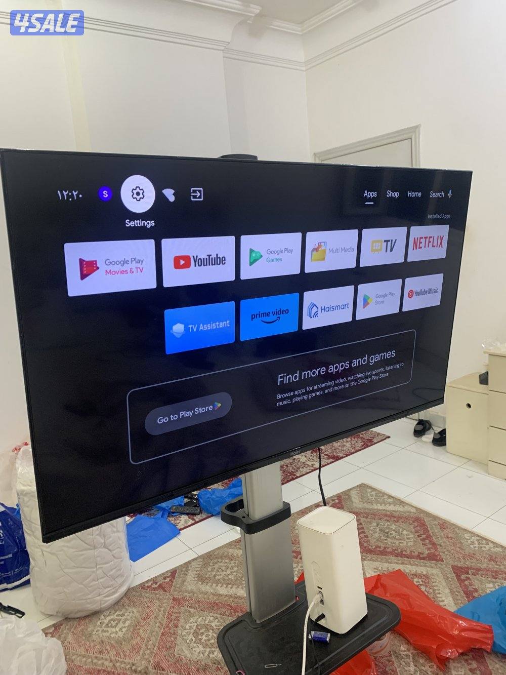 تلفزيون 43 بوصه سمارت غوغل نظيف توصيل 24 ساعه0