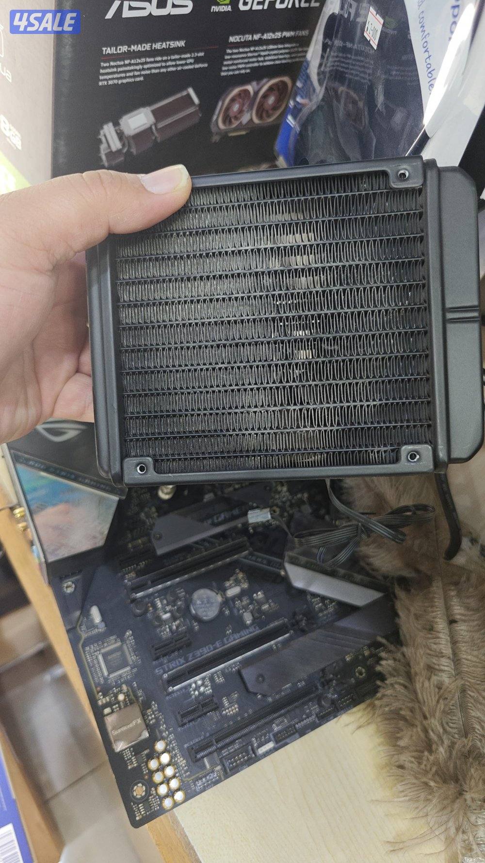 asus mother board and intel core i7 9700k processor and liquid cooler2