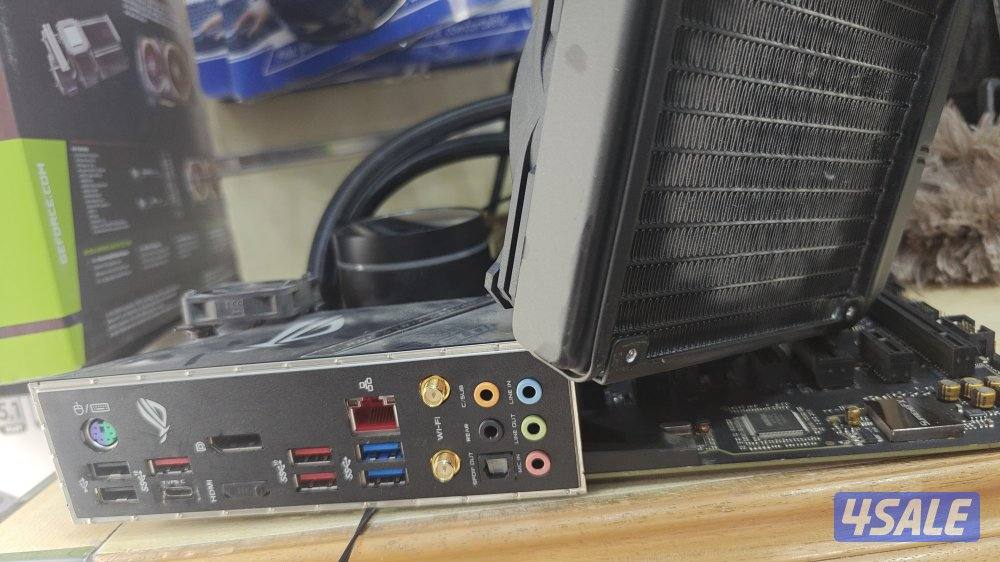 asus mother board and intel core i7 9700k processor and liquid cooler3