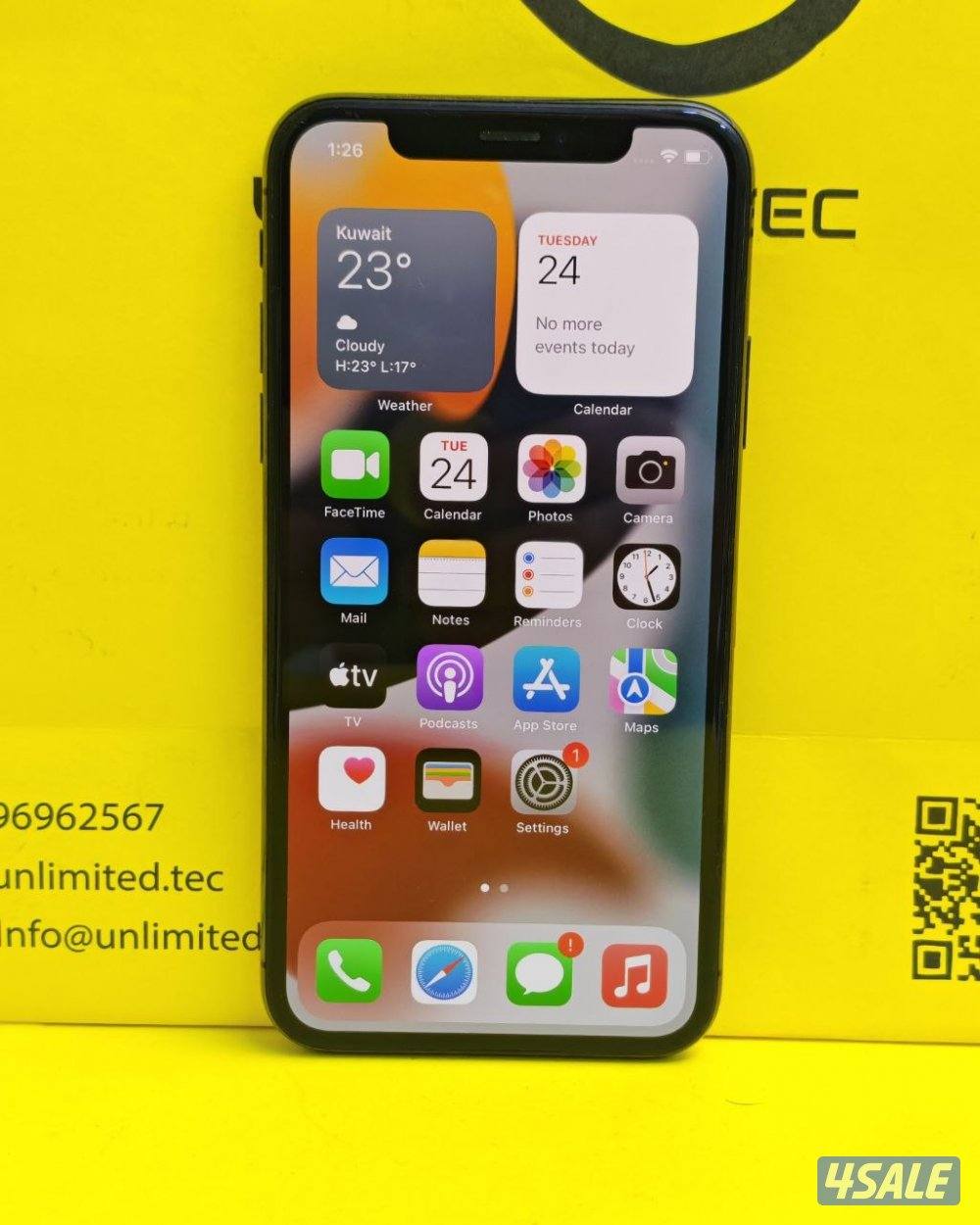 ايفون إكس – 256 جيجا – رمادي – نسبة البطارية 78% – مستعمل كالجديد2