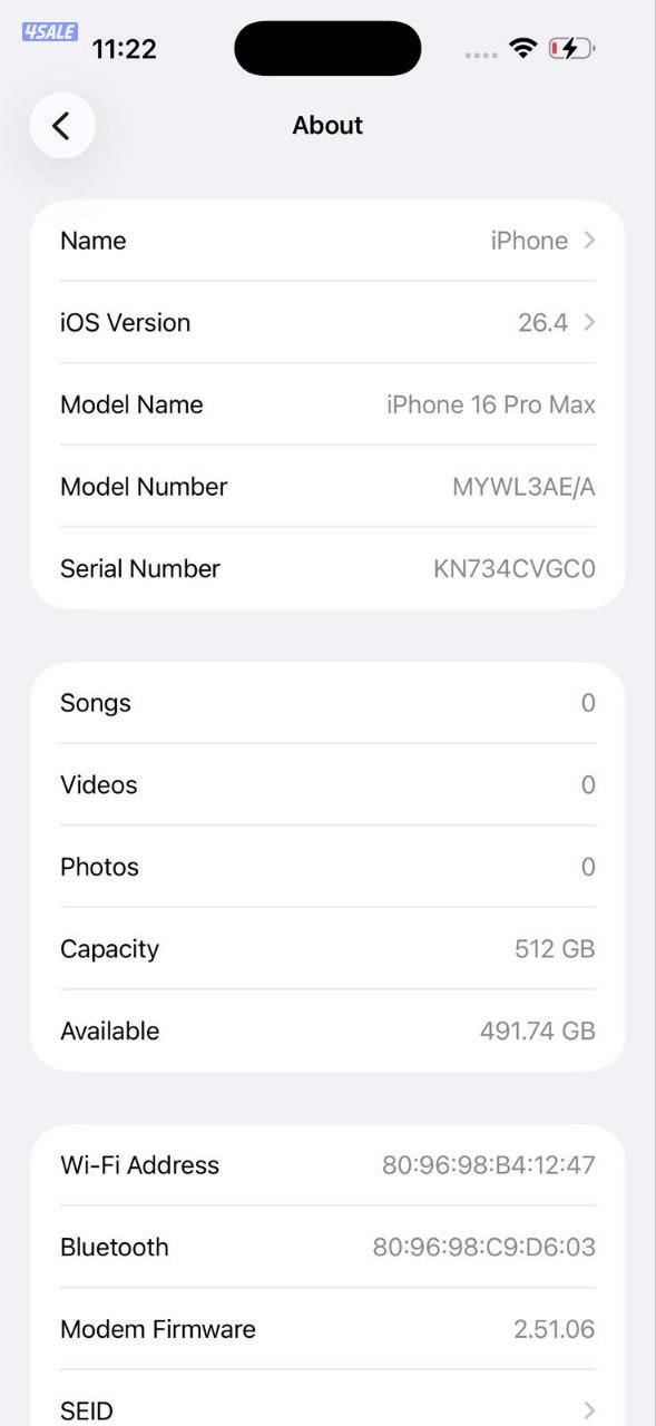 ايفون 16 برو ماكس 512 جيجا – تيتانيوم أسود بطارية 91%  مستعمل كالجديد8