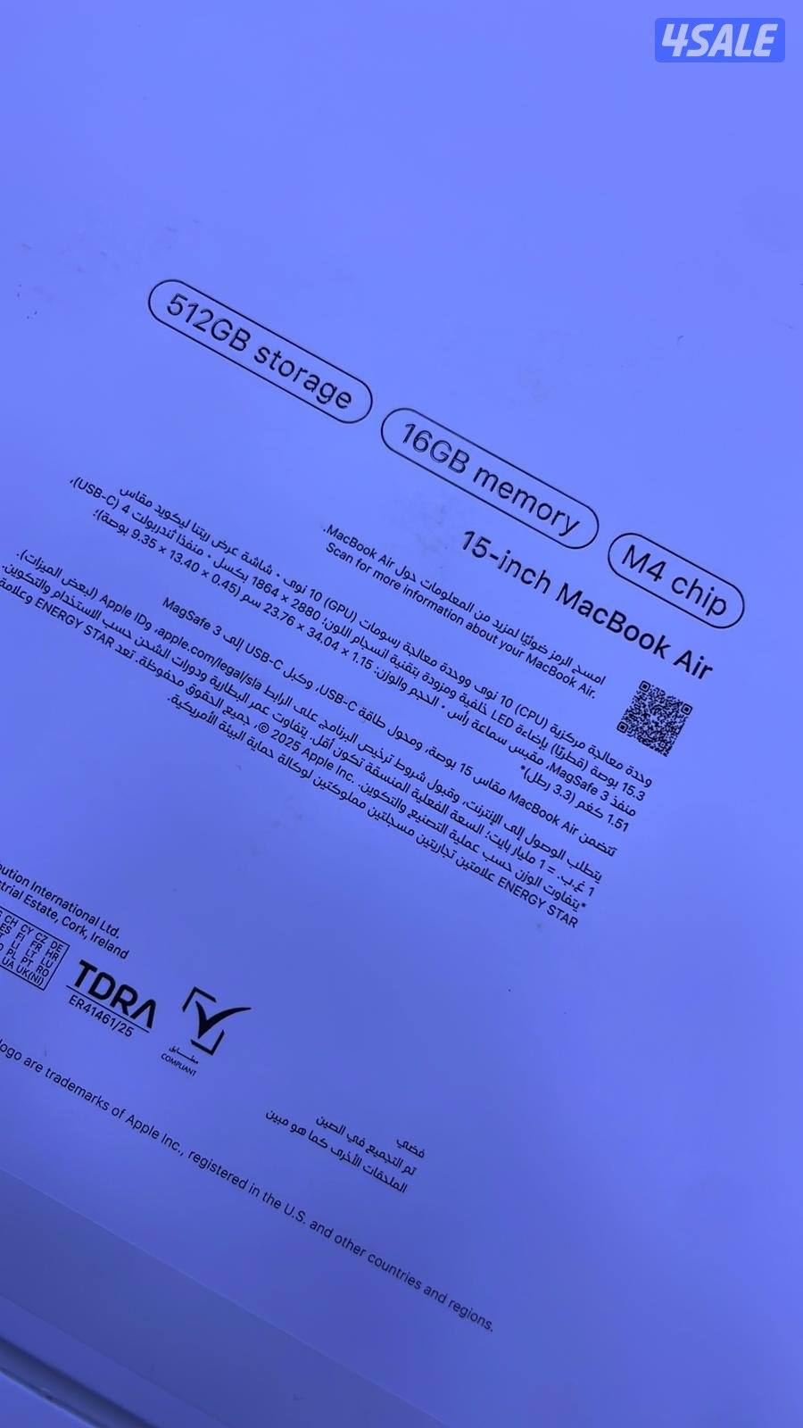 للبيع  Mac air m4 15-inch6