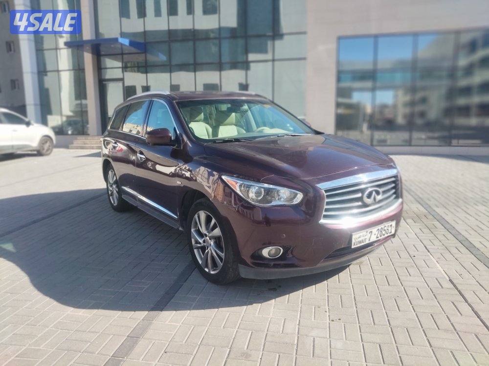 انفينيتي QX60 موديل ٢٠١٤ عداد ٢١٠ لون عنابي بحاله ممتازة0