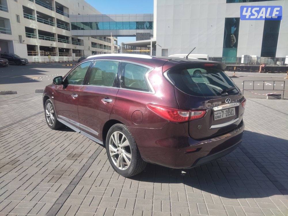 انفينيتي QX60 موديل ٢٠١٤ عداد ٢١٠ لون عنابي بحاله ممتازة2