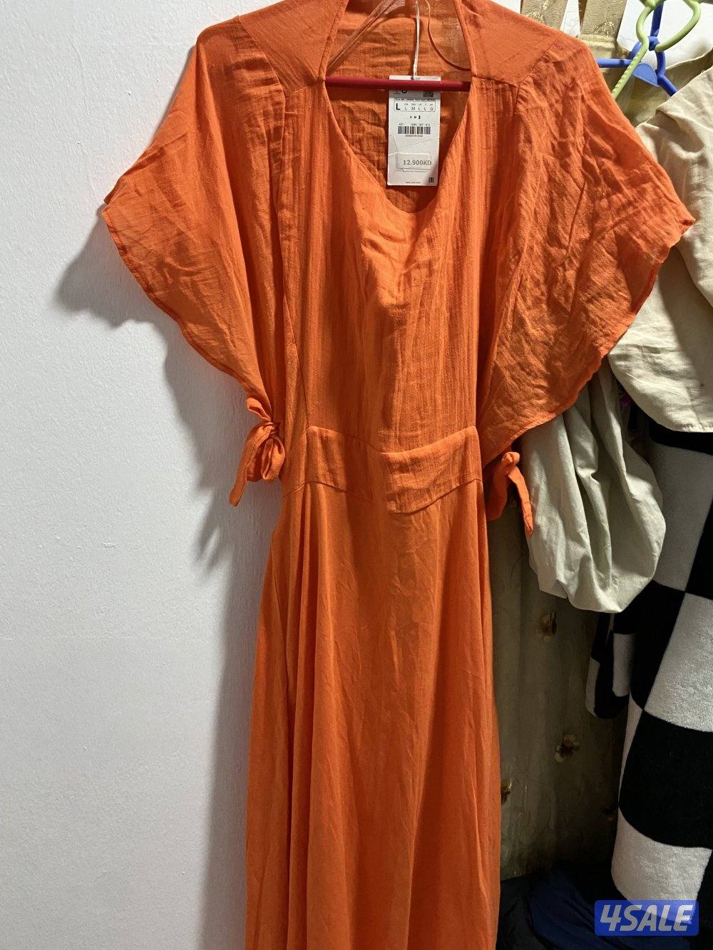 Zara Orange Dress For Sale0