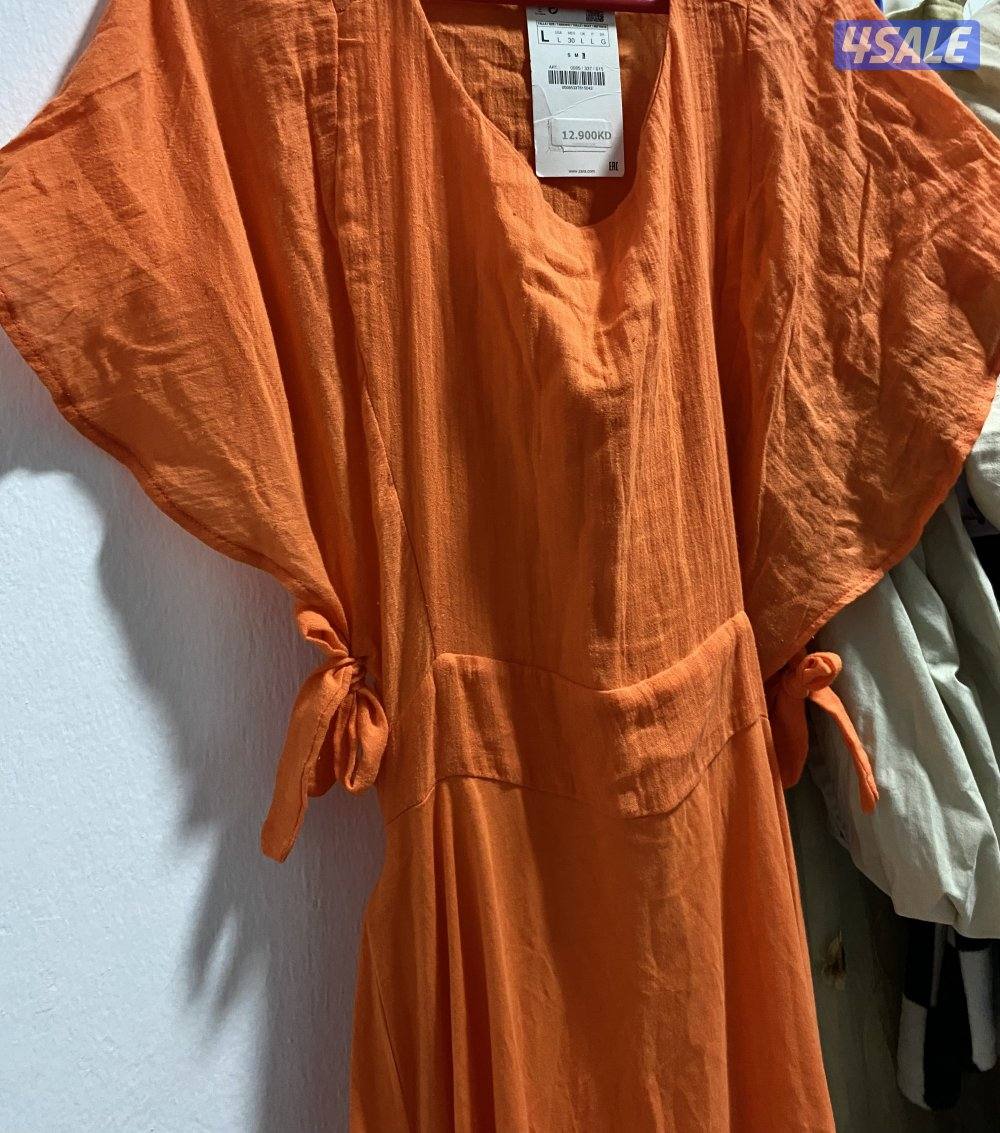 Zara Orange Dress For Sale1