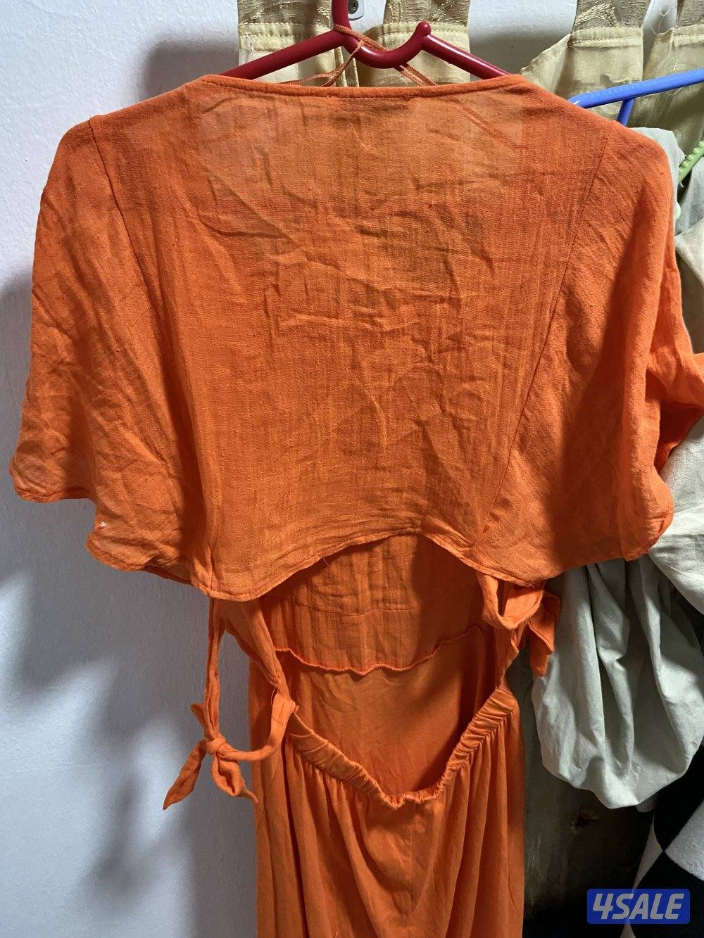 Zara Orange Dress For Sale2