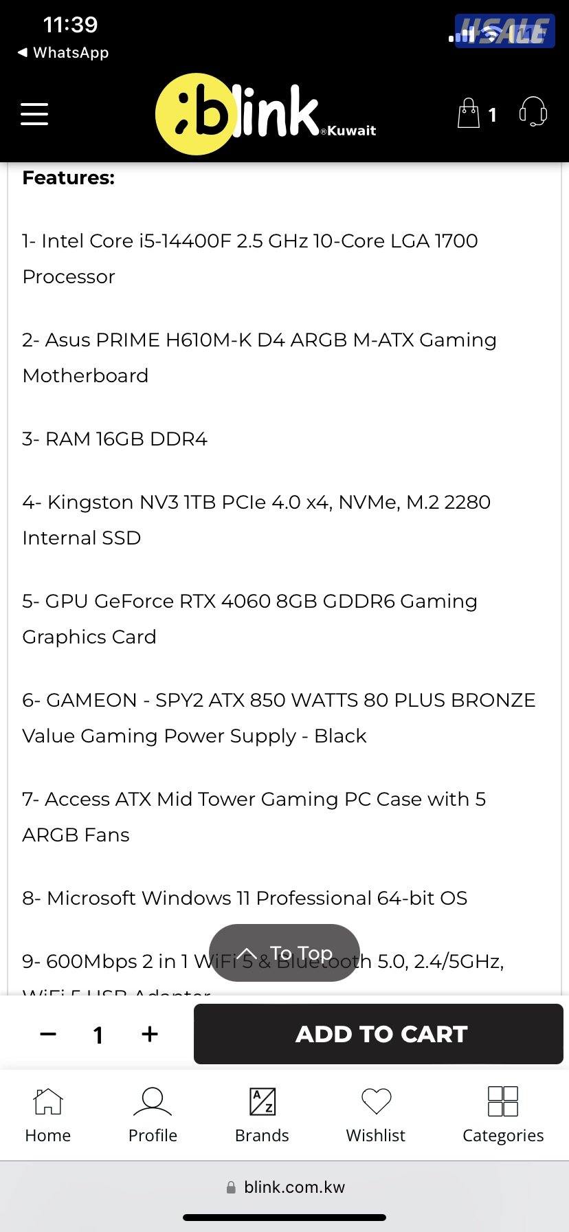 Bundle Gaming PC1