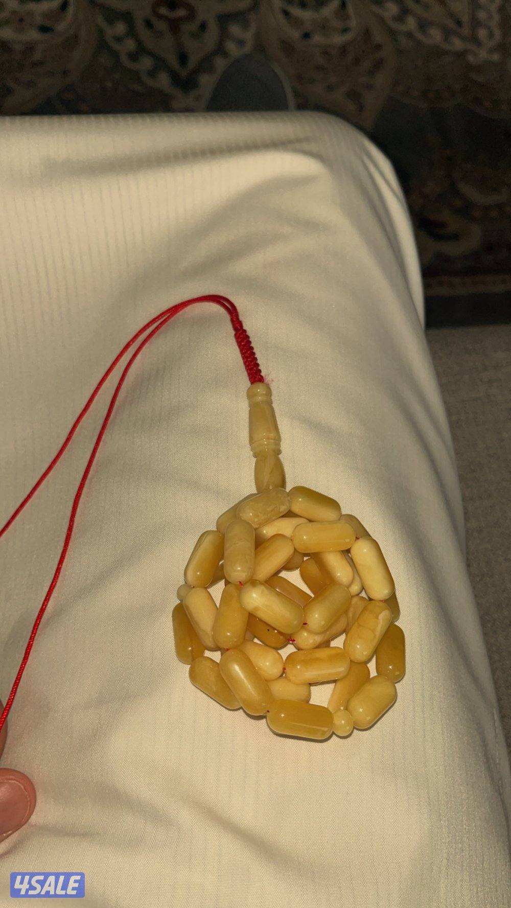 كهرب فرررز قيمر عسل ⚡️⚡️📿🍯٤٠غرام ⚖️الطول ٨.٥العرض ١٨ ملي🗜️ ٤١ خرزة 📿📿1