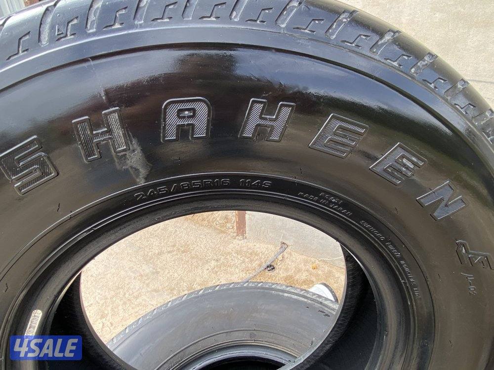 لبيع تواير شاهين مستعملة عدد 3 مقاس 16/85/2456