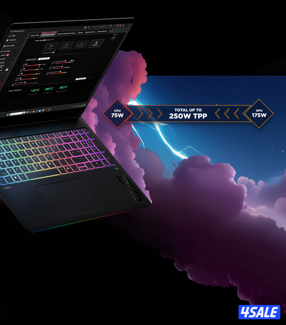 لاب توب HP Omen Max 16 RTX5080 16GB استخدم يومين فقط.2